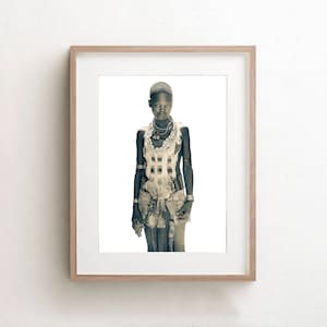 Black Women Portrait, Wall Art Print, African Female Photograph, Ethnic Accessories, Tribal Fashion, Bedroom Canvas, Afrocentric Home Decor