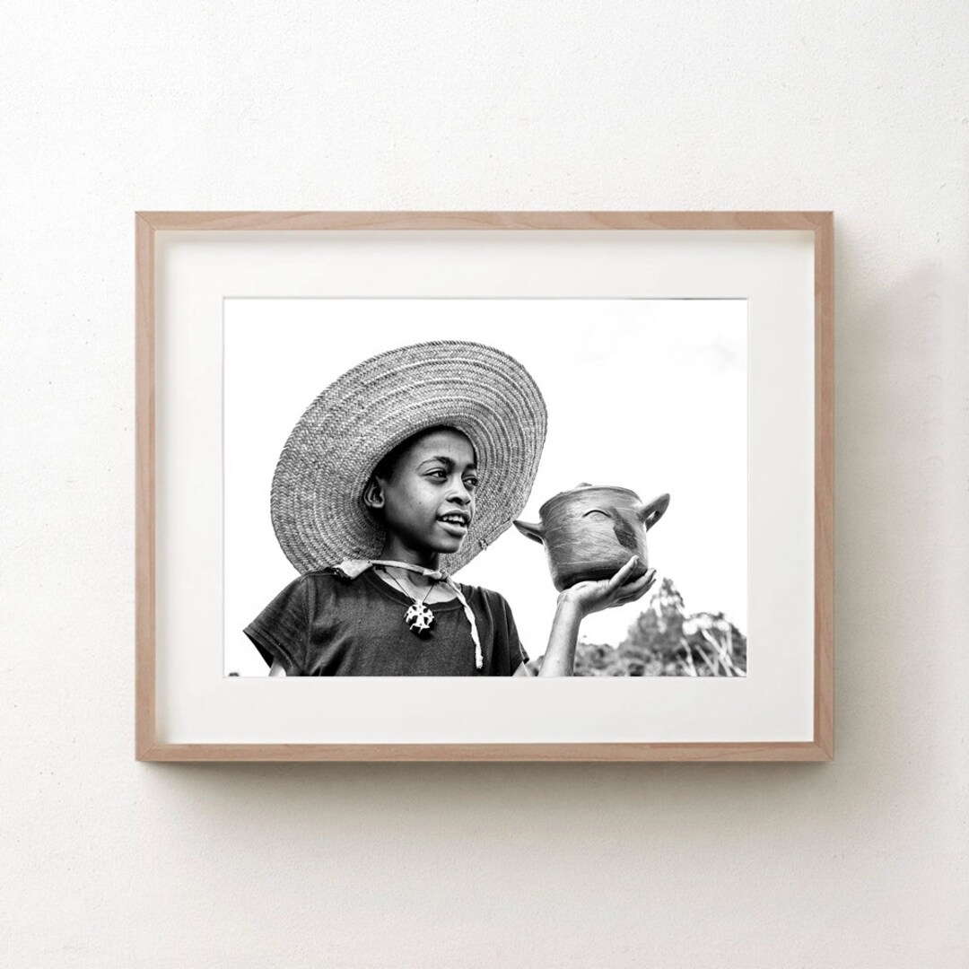 African American Art, Kitchen Wall Art Print, Black and White