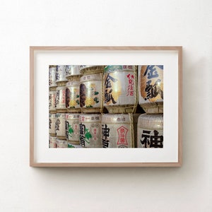 Impresiones de bellas artes de Japón, Regalo para amantes del sake, Lienzo estirado, Arte de pared grande, Decoración de interiores asiáticos, Impresiones fotográficas de Japón, Arte original