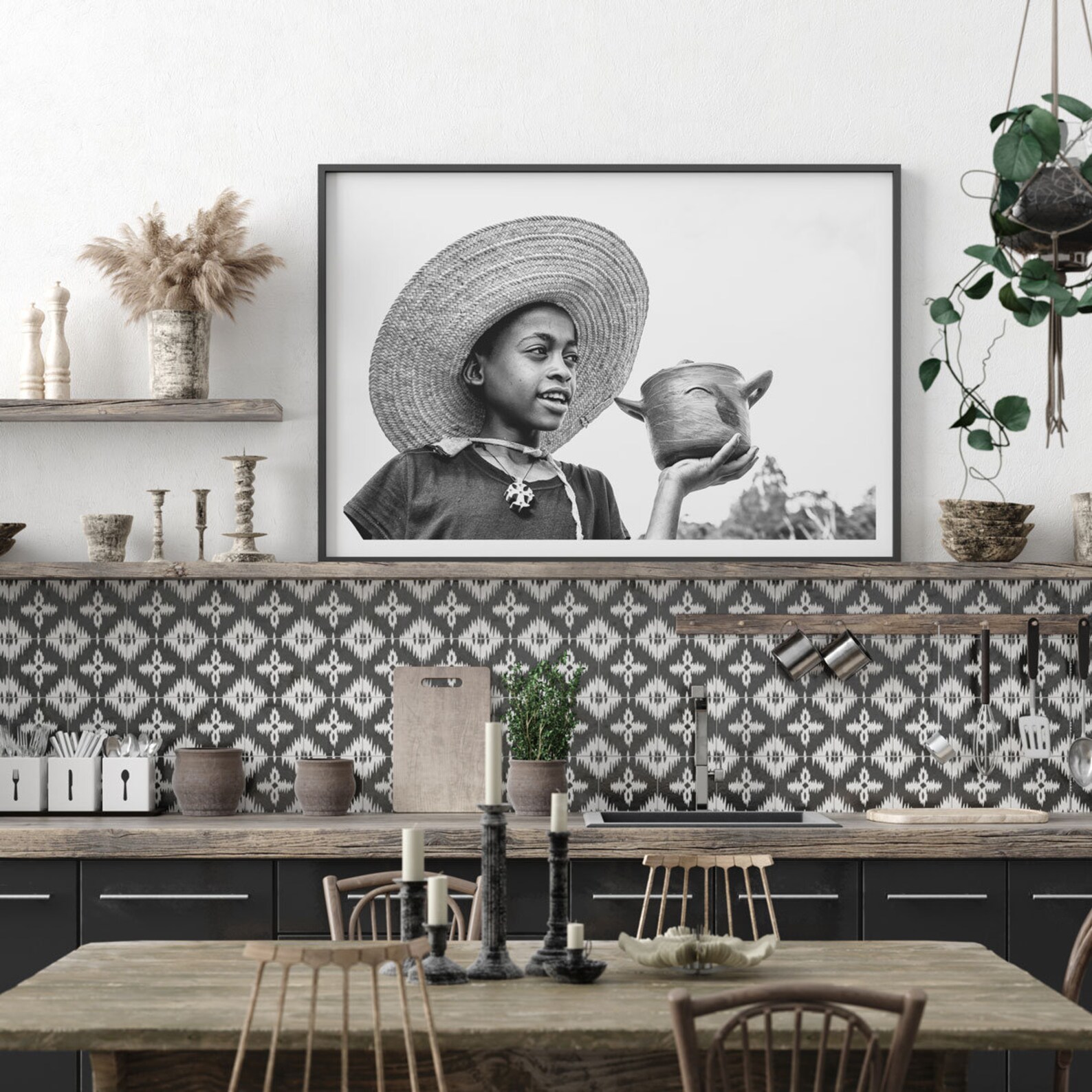 Africa Kitchen Wall Art Africa Black And White Photography Etsy
