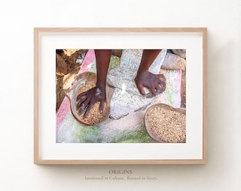 Black Hands Wall Art Print | African American Art | Kitchen Decor | Africa Photography | Afrocentric Canvas | Ethnic Interior | Food Poster