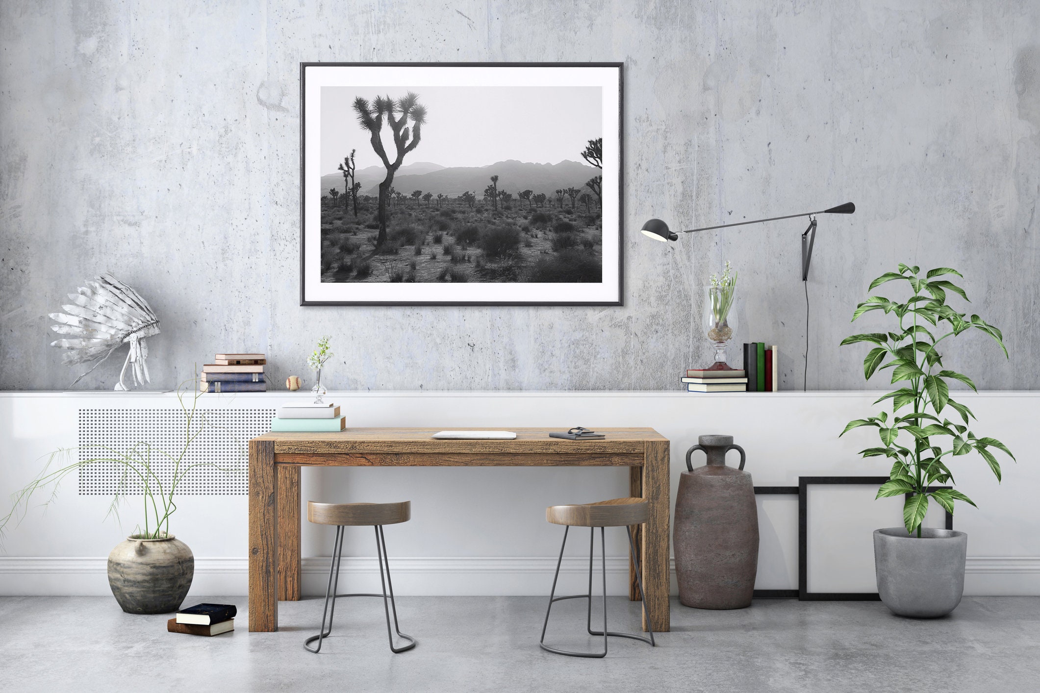 Joshua Tree Wall Art Prints Black and White Photography Etsy Canada
