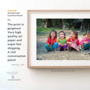 Children Wall Art | Laos Photography | Kids Canvas | Cute Nursery Room Art | Friendship Gift | Childhood Memory |  Motivational Art Print