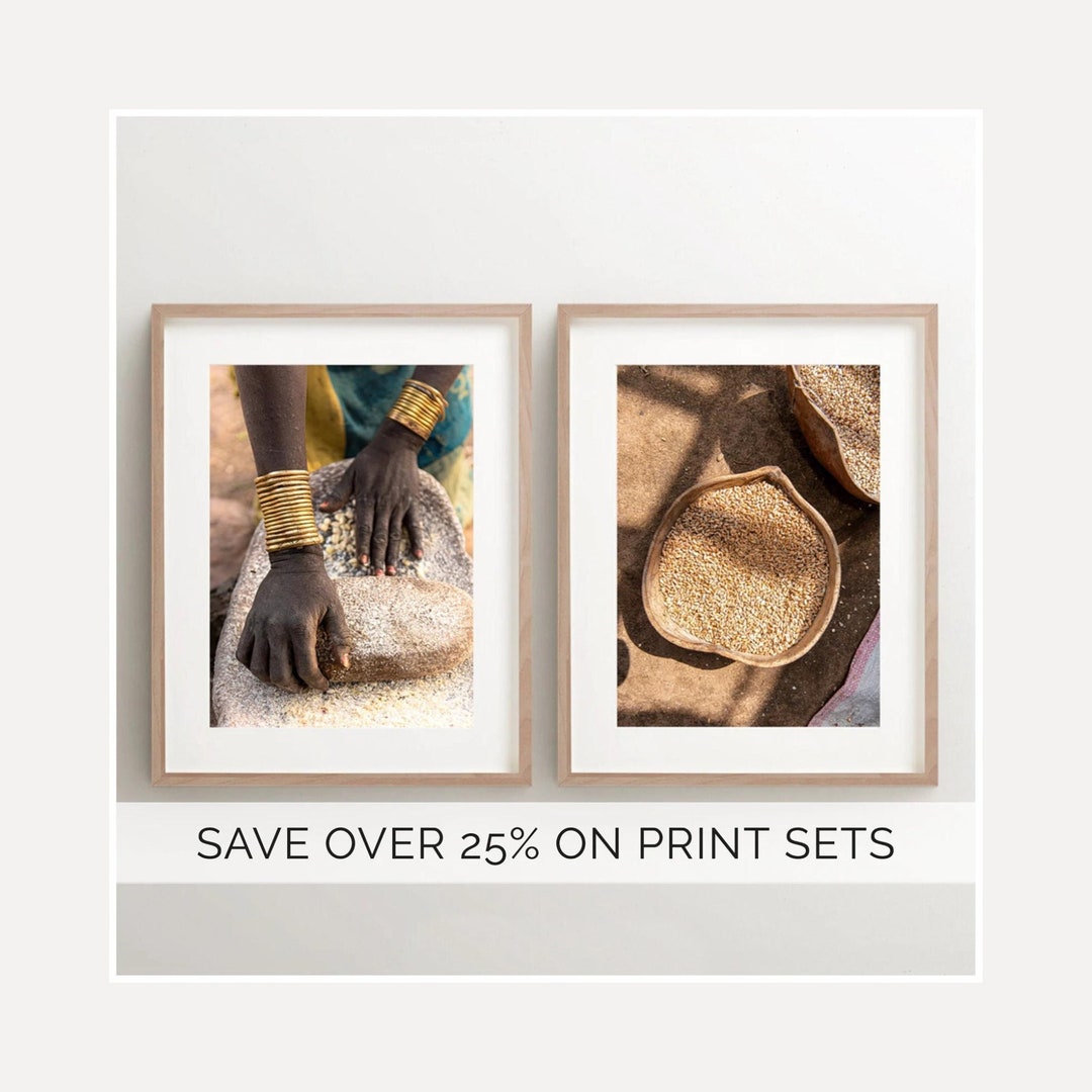 Africa Wall Art Print Set, Set of 2 Prints, Food Poster, Kitchen Decor ...