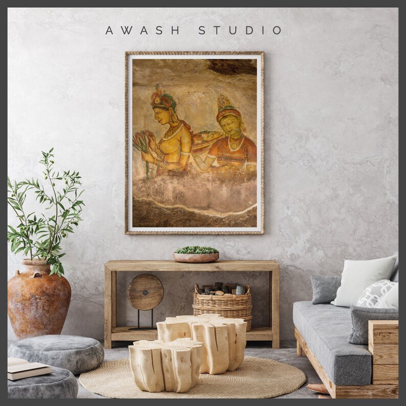 Sri Lanka Print Sigiriya Wall Art Frescoes Photo Lions | Etsy Australia