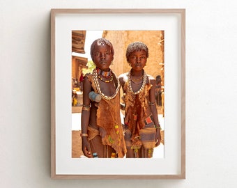 African American Art, Africa Wall Art, Large Canvas Wall Art, Fine Art Photography, Hamar Tribe Portrait, Afrocentric Interior Decor