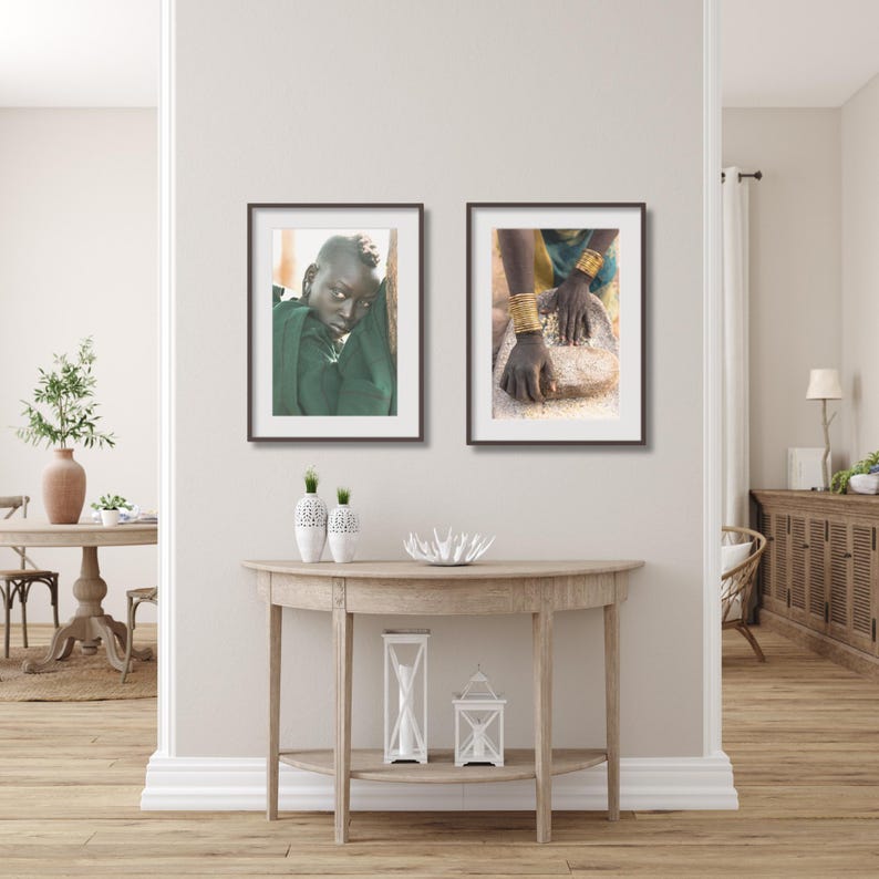 Framed Print SET | African Wall Art Print Set | Set of 2 | 24x36 Inch ...