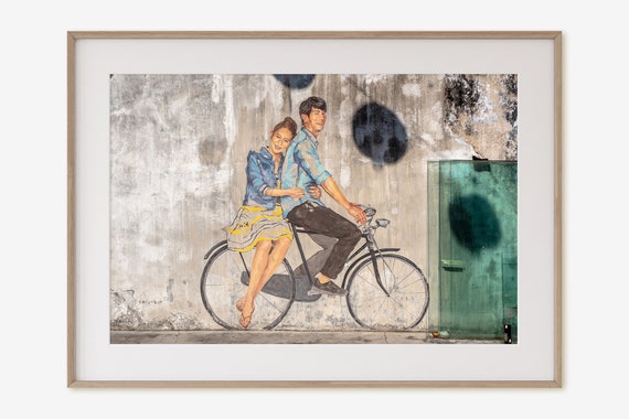 Graffiti Wall Art Penang Malaysia Travel Photography - Bicycle Wall Art Canvas Graffiti Wall Art Penang Malaysia Travel Photography - Bicycle Wall Art Canvas
