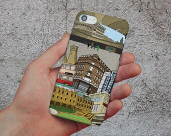 Gone But Not Forgotten Sheffield Cityscape - Phone Case | Yorkshire | Illustration | Available for Samsung, Apple and more