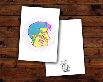 Arctic Monkeys 'Mardy Bum' Lyrics - Postcard | Alex Turner | Illustration | Music, Lyrics & Quotes | Typography | Any Occassion Card