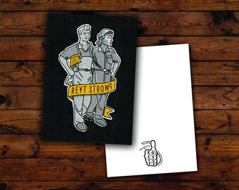Reyt Strong Women of Steel - Postcard (A6) | Yorkshire | City | Travel | Illustration | Any Occasion Card