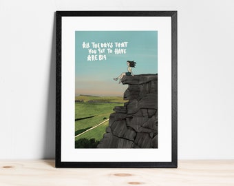 All the days | Peak District | Music Wall Art | Home Decor | Illustration | Poster | Quote | Sheffield | Yorkshire | Derbyshire