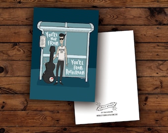 Fake Tales of San Francisco - Postcard (A6)  Yorkshire | Sheffield | Arctic Monkeys | Illustration | Arctic Monkeys