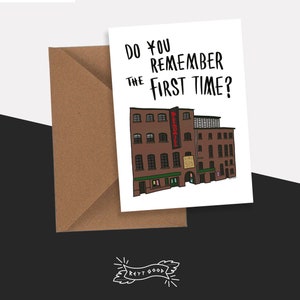 Leadmill 'Você se lembra da primeira vez' - Cartão de Saudações | Yorkshire | Sheffield City | Viagem | Ilustração | Cartão para qualquer ocasião