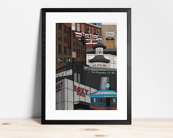 Sheffield Sounds Reyt Good  - Print (Featuring Sheffield music venues and pubs famous for music and bands in Sheffield) | Yorkshire Wall Art