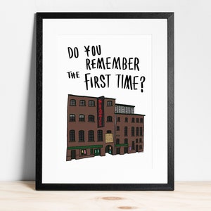 Pulp 'Do You Remember The First Time?' Letras - Impressão em cores (com a participação de Sheffield's Leadmill) | Arte de parede de Yorkshire | Ilustração musical