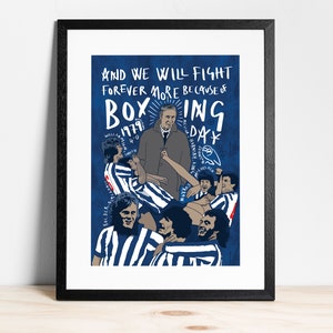 Boxing Day Sheffield Wednesday Football Club - Print (Reyt Goal) | Football Wall Art | Home Decor | Illustration | Typography | Poster