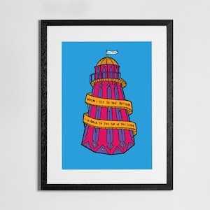 The Beatles 'Helter Skelter' Lyrics - Print in Colour | Music Wall Art | Quote | Home Decor | Typography | Poster | Illustration