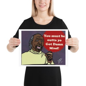 Coming to America - #Papercutting Mr. Clarence Tribute Barbershop Digital poster (12&quot; x 16&quot;) Eddie Murphy