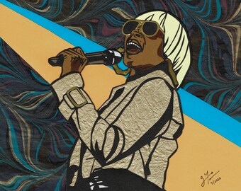 Mary J. Blige Tribut - Papierschnitt Illustration #Papercutting