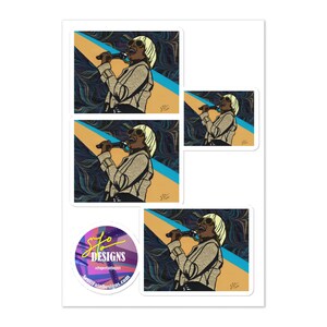 Mary J. Blige Tribute - Paper Cut Illustration #Papercutting -  Sticker sheet