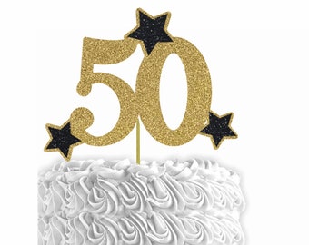 50th Birthday Cake Topper, 50th Birthday Party Supplies, 30th Birthday Cake topper