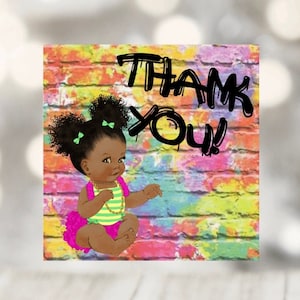 Fresh Princess Inspired Thank You Sticker, Fresh Princess Party Supplies