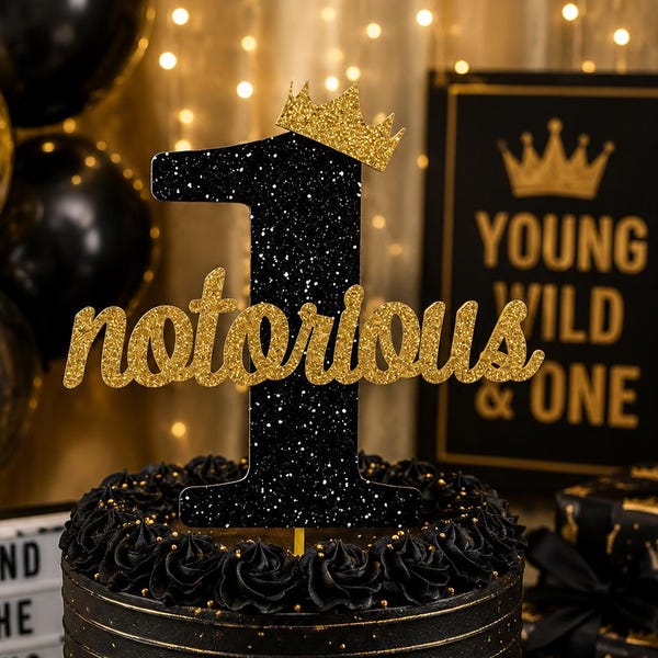 Notorious ONE Cake Topper, First Birthday Party Decor