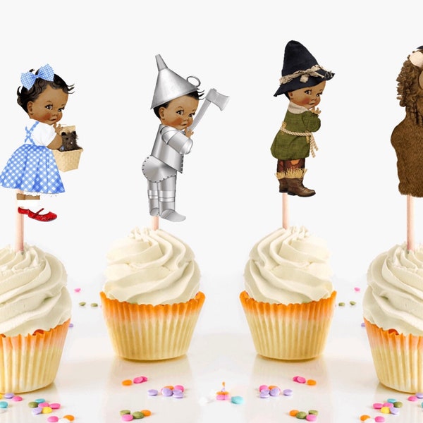 African American Wizard Of Oz Themed Cupcake Toppers