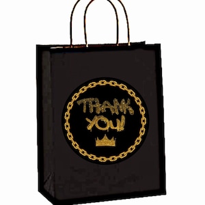 Hip Hop Theme Thank You Sticker, Gold Chain Thank You Sticker