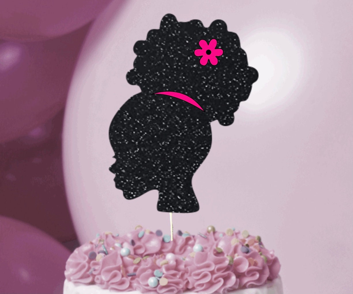 Black barbie cake topper hotsell