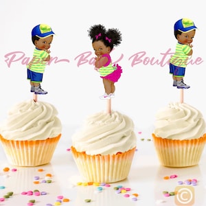 Fresh Prince or Fresh Princess Gender Reveal Cupcake Toppers, Fresh Prince Gender Reveal Supplies