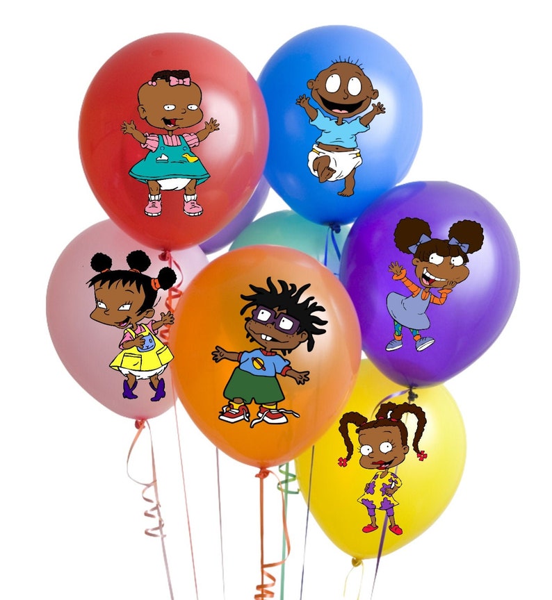 African American Rugrats Balloon Stickers Light Skinned Etsy