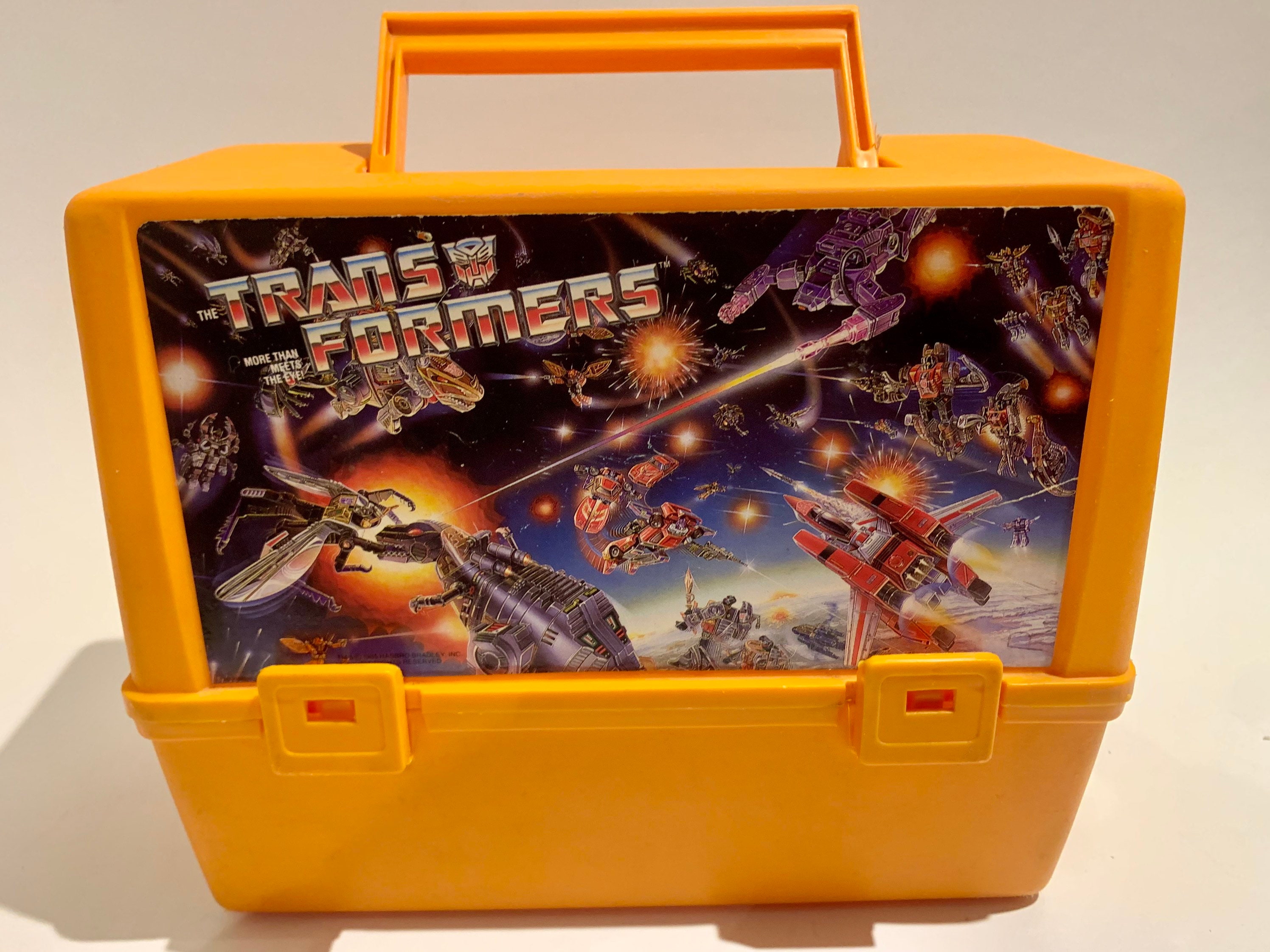 1985 Transformer Thermos Lunch Box Orange Canadian RARE Etsy
