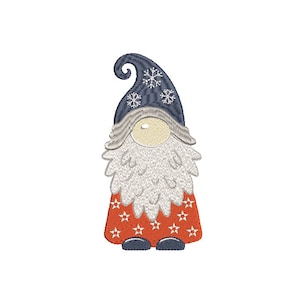 Christmas Gnome Machine Embroidery Design, Winter Gnome Embroidery Design, 4 sizes, Instant Download