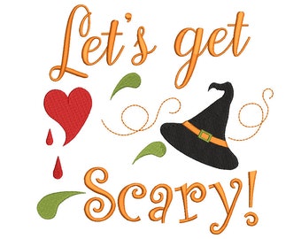 Halloween Machine Embroidery Design, Halloween Hat Embroidery Design, 4 sizes, Instant Download