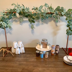 Copper Arch, Table Top Stand, Copper Wedding Centerpiece, Flower Arch, Small Copper Table Frame, Seating Chart Frame, Copper.Holiday Frame