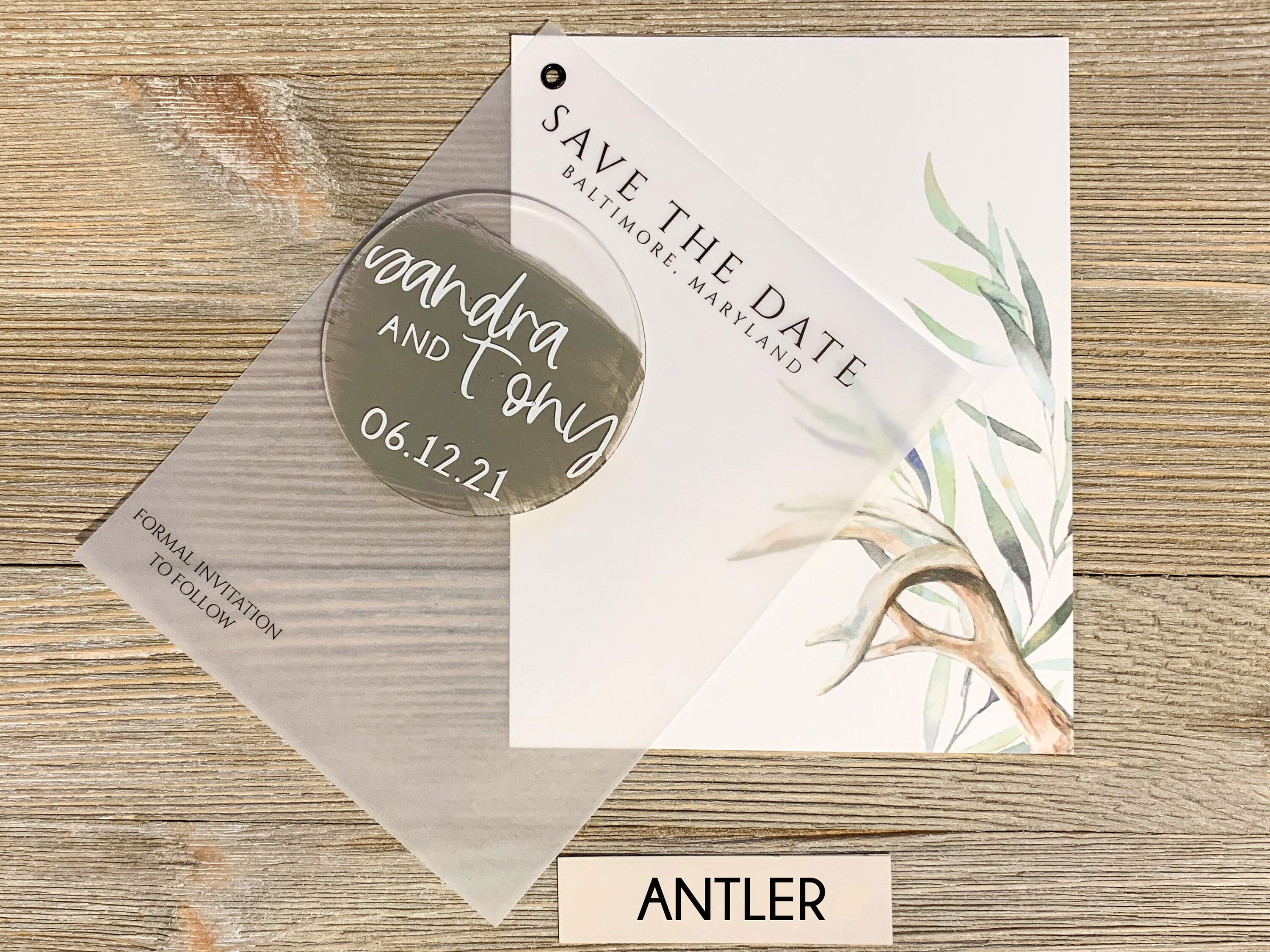 Save the Date Clear Acrylic Save the Date Modern Save Etsy