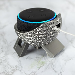 Futuristic Geometric Echo Dot Holder 3rd Gen Alexa Stand Home Decor