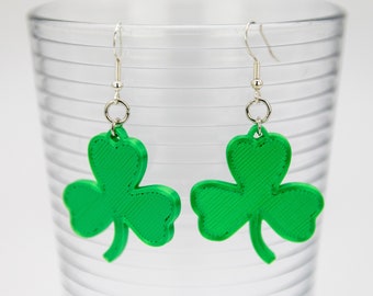 Three Leaf Clover Dangle Earring 3D Printed