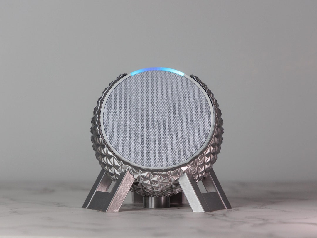 Alexa Geometry Futuristic Geometric Alexa Echo Pop Stand: Modern Nightstand Accessory ...