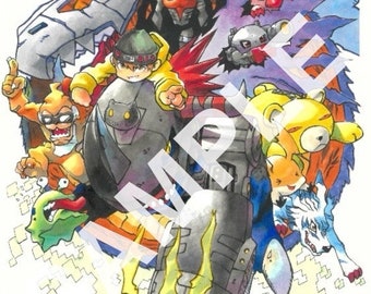 NEW A3 Sized Digimon World/ PS1  Poster