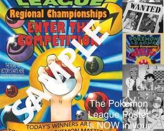 NEW! Anime Pokémon League Championship A3 Printed Poster