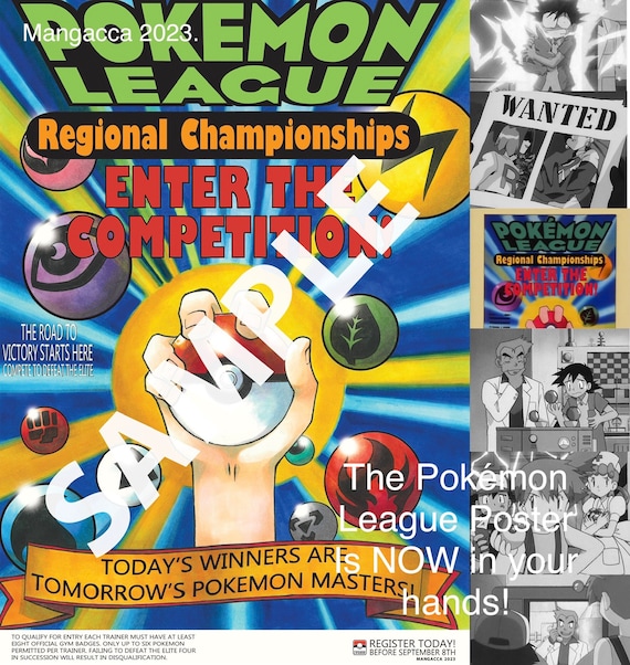 Anime Pokémon League Championship A3 Printed Poster