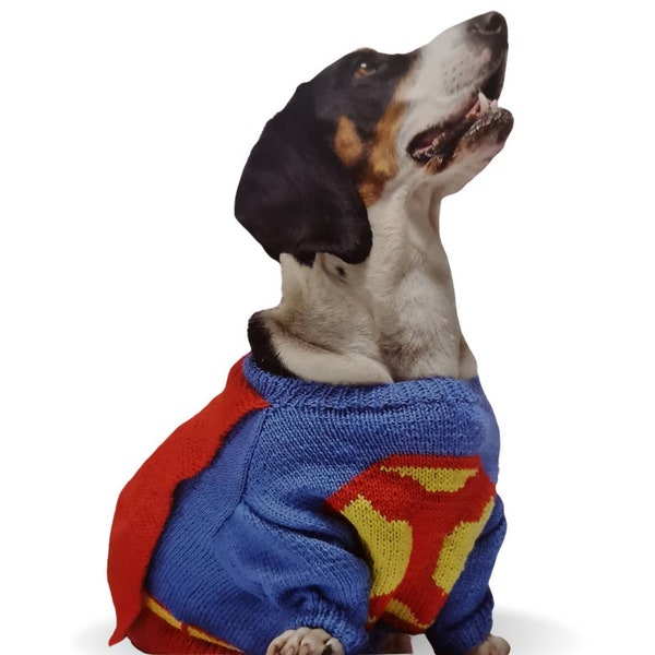 Super Dog - Disfraz para perros, Disfraces para perros, Jersey para perros, Suéter para perros, Ropa para perros, Ropa para mascotas, Ropa para mascotas, Mascotas,