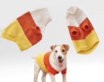 Candy Corn Dog Costume - Dog Jumper, Dog Sweater, Dog Costume, Halloween, Halloween Costume, Dog Clothes, Pet Clothes, Pet Clothing