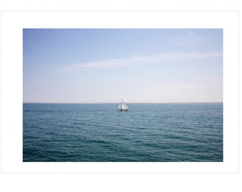 ACK Harbor Sailboat Framed Nantucket Art Print