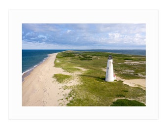 Great Point Aerial Framed Nantucket Art Print