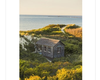 Le Shack at Steps Beach Framed Nantucket Art Print