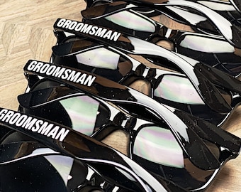 Occhiali da sole per lo sposo - Occhiali da sole personalizzati - Occhiali da sole per feste di matrimonio - Occhiali da sole per matrimoni - Regalo per lo sposo -